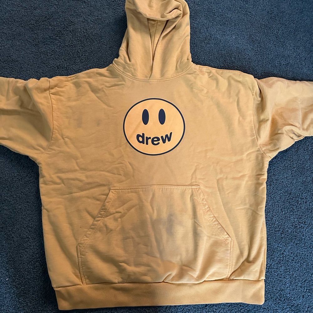 Drew house Mascot Hoodie Golden Yellow Size Large